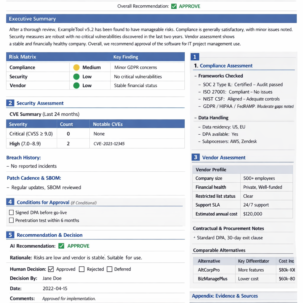 Sample Report Output